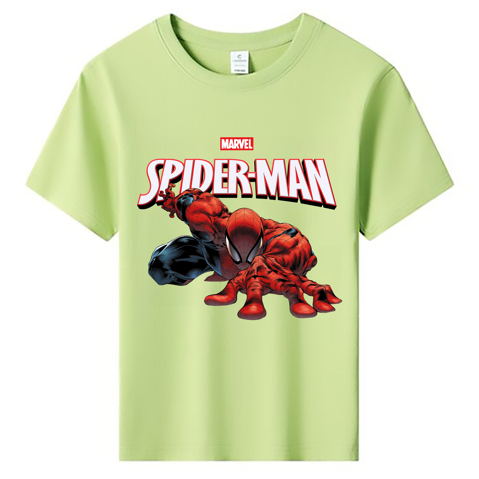 （画像用） Spider Man スパイダーマン 綿100％キッズTシャツ（フロントプリント）